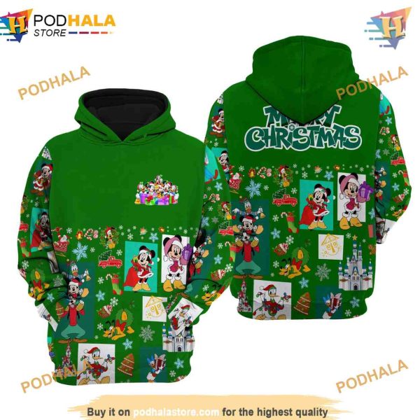 Mickey And Friends Christmas Disney Cartoon 3D Hoodie Apparel