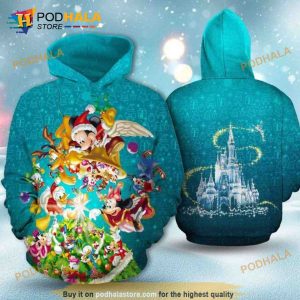 Mickey And Friends Christmas Tree 3D Hoodie Sweatshirt