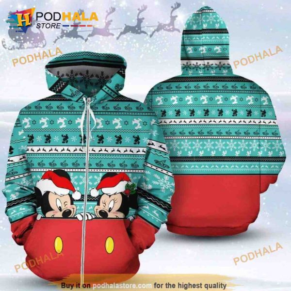 Mickey And Minnie Cute Hide And Seek 3D Hoodie Sweatshirt