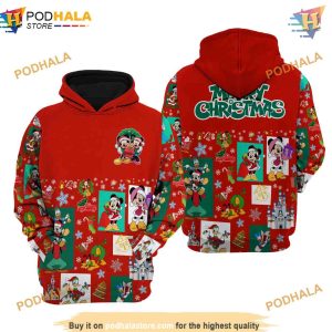 Mickey And Minnie Merry Christmas Disney 3D Hoodie Ideal Gifts