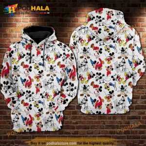 Mickey And Minnie Mouse Disney 3D Hoodie Sweatshirt