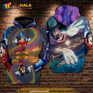 Mickey And Minnie Universe Miracle World 3D Hoodie Sweatshirt