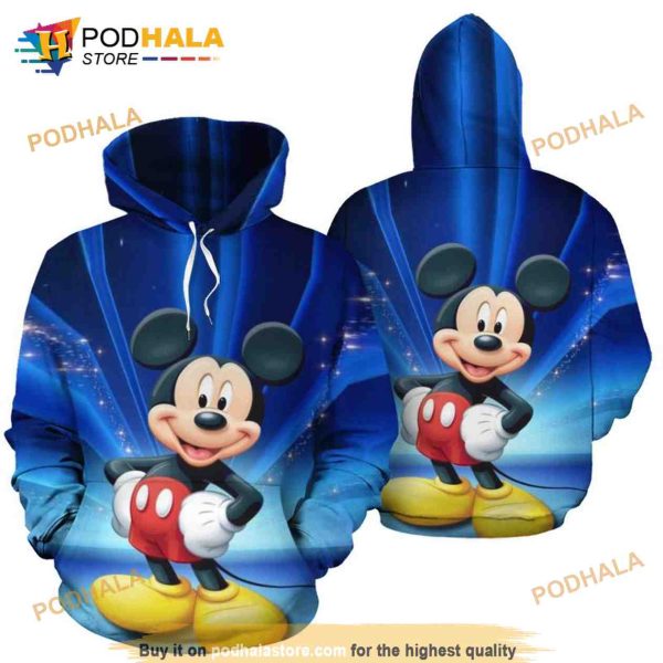 Mickey Blue All Over Print 3D Hoodie Sweatshirt