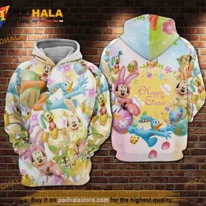 Mickey Easter Disney Over Print 3D Hoodie Sweatshirt