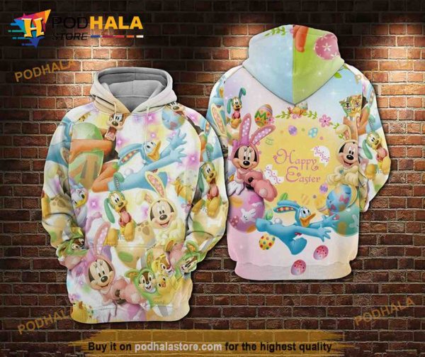 Mickey Easter Disney Over Print 3D Hoodie Sweatshirt