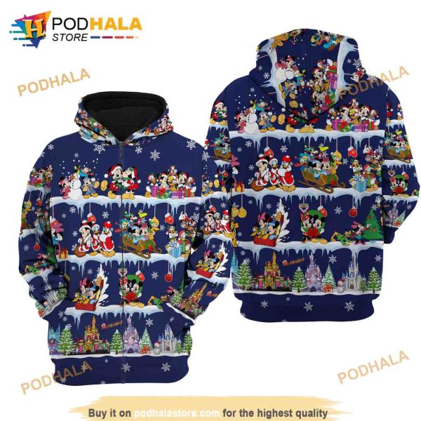 Mickey & Friends Christmas Disney AOP Unisex Hoodie