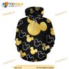 Mickey Head Black Gold 3D Hoodie Sweatshirt