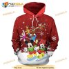 Mickey Minnie And Friends Skating Disney Christmas 3D Hoodie Sweatshirt