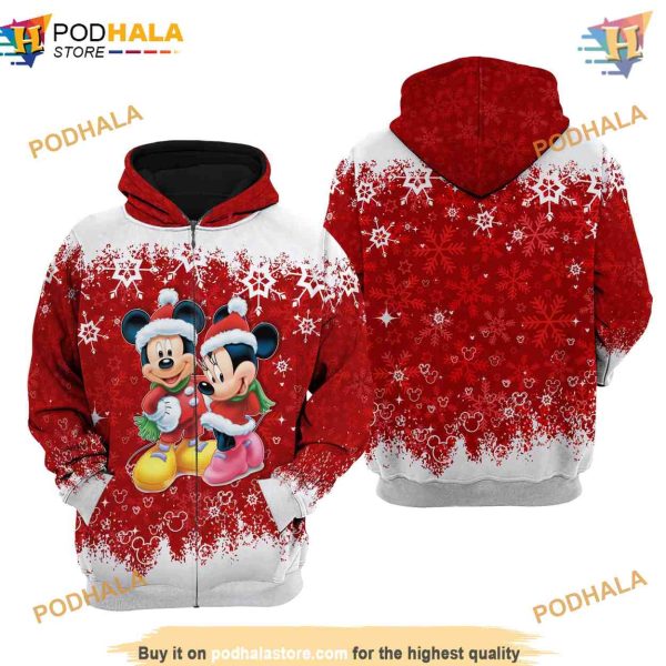 Mickey & Minnie Mouse Christmas Disney 3D Hoodie Quality Apparel