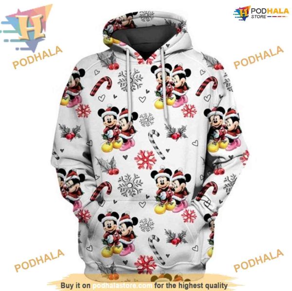 Mickey Minnie Snow 3D Hoodie