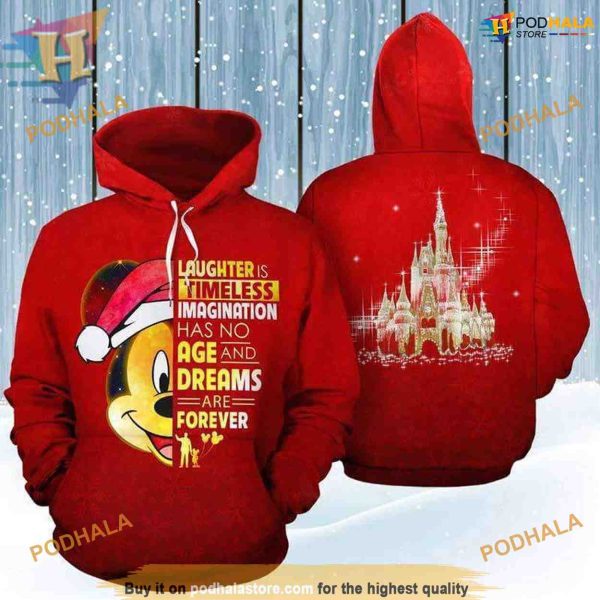 Mickey Xmas Quote 3D Hoodie