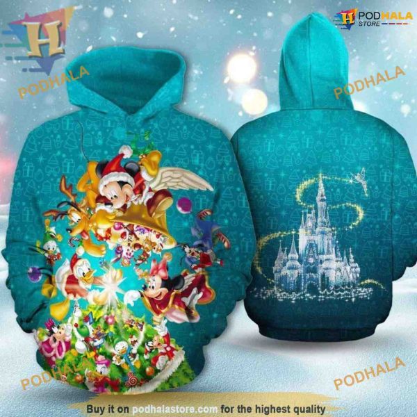 Mickey Xmas Tree 3D Print Hoodie