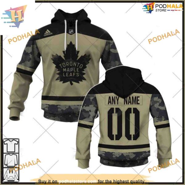 Military Appreciation Camo Authentic NHL Toronto Maple Leafs 3D Hoodie Merch