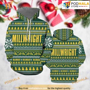 Millwright Happy Xmas 3D Funny Hoodie Christmas