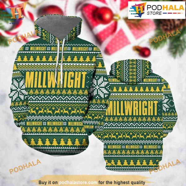 Millwright Happy Xmas 3D Funny Hoodie Christmas