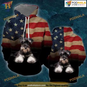 Miniature Schnauzer All Over Printed 3D Hoodie Sweatshirt