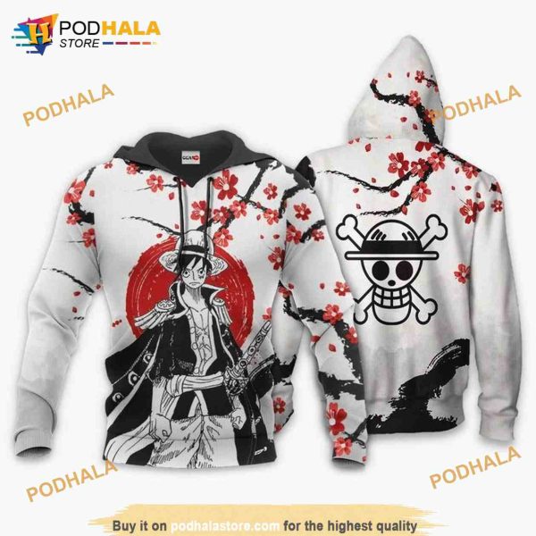 Monkey D. Luffy Cartoon One Piece Anime Manga 3D T Shirt Bomber Hoodie