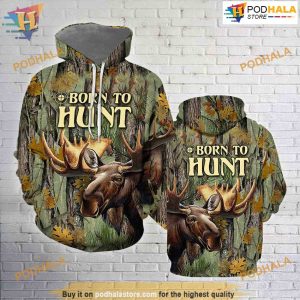 Moose Camo All Over Printed 3D Hoodie Sweatshirt