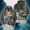 Motorcycles You Dont Stop Riding Full Printing 3D Funny Christmas Hoodie