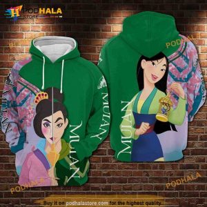 Mulan Disney Princess Over Print 3D Hoodie