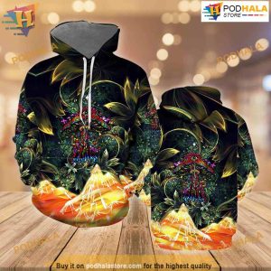 Mushroom Hippe Tattoo All Over Printed 3D Hoodie Sweatshirt