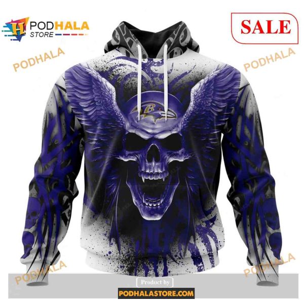 NFL Baltimore Ravens Special Kits With Skull Art Shirt NFL Hoodie 3D