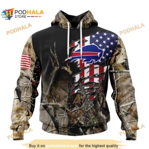 NFL Buffalo Bills Special Camo Realtree Hunting Shirt 3D Hoodie