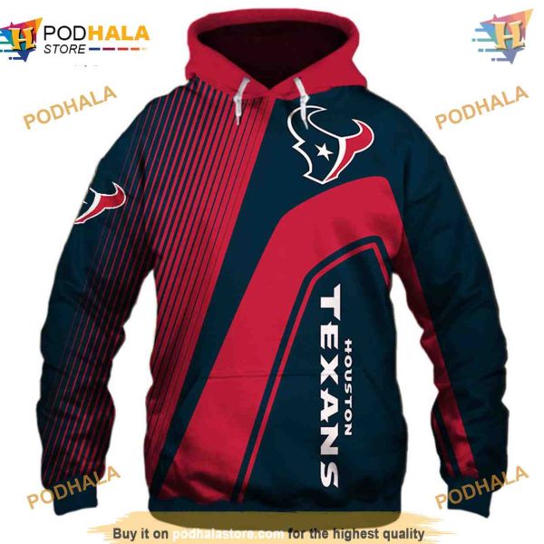 NFL Fan Essential Houston Texans 3D Hoodie Sweatshirt Pullover