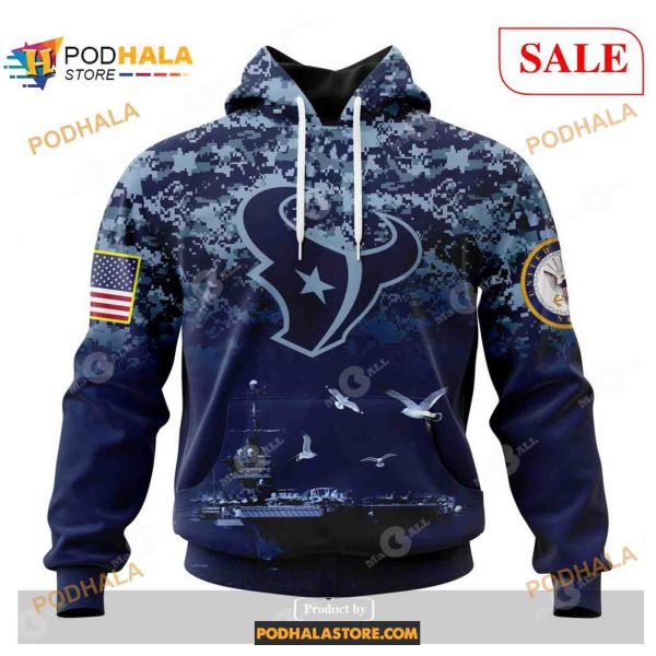 NFL Houston Texans Honor US Navy Veterans Shirt NFL Hoodie 3D