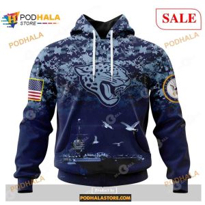 NFL Jacksonville Jaguars Honor US Navy Veterans Shirt NFL Hoodie 3D