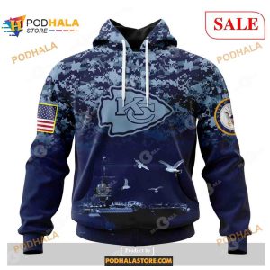 NFL Kansas City Chiefs Honor US Navy Veterans Shirt NFL Hoodie 3D