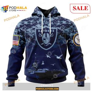 NFL Las Vegas Raiders Honor US Navy Veterans Shirt NFL Hoodie 3D