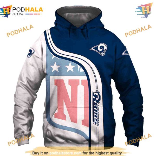 NFL Los Angeles Rams 3D Hoodie Pullover