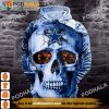 NFL Neon Blue Skull Dallas Cowboys 3D Hoodie