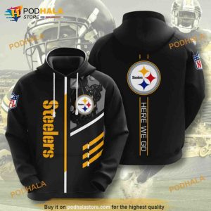 NFL Pittsburgh Steelers Black 3D Hoodie