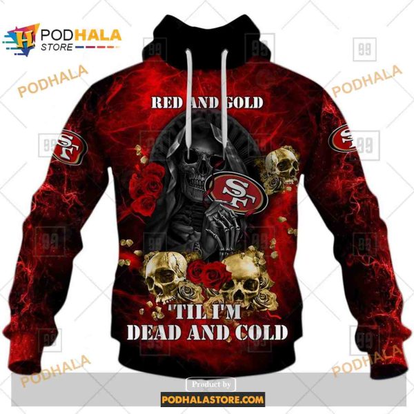 NFL San Francisco 49ers Fire Skull Shirt NFL Hoodie 3D