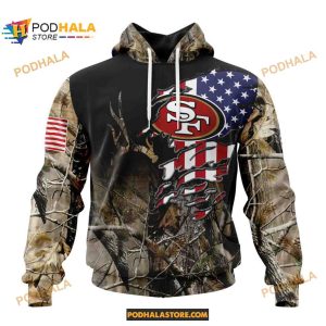 NFL San Francisco 49ers Special Camo Realtree Hunting Shirt 3D Hoodie