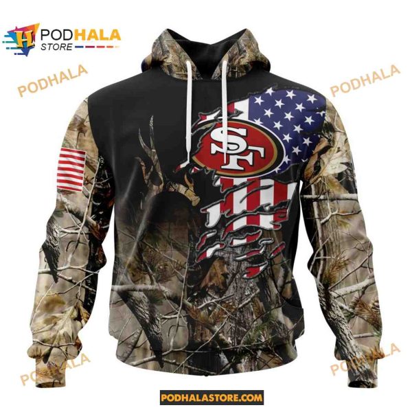 NFL San Francisco 49ers Special Camo Realtree Hunting Shirt 3D Hoodie