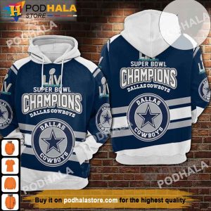 NFL Super Bowl Champions Dallas Cowboys 3D Hoodie