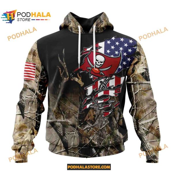 NFL Tampa Bay Buccaneers Special Camo Realtree Hunting Shirt 3D Hoodie