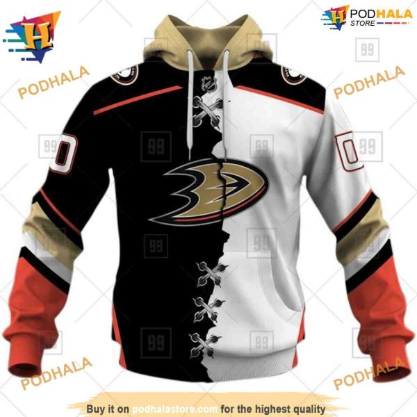 NHL 2023 Mix Jersey Custom T-Shirt Personalized Ducks Hockey Apparel