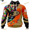 NHL Autism Awareness Personalized Ducks Hockey Apparel Hoodie 3D