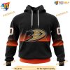 NHL Special Black and Gradient Design Mighty Ducks Hoodie 3D Edition