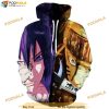 Naruto And Sasuke Final Battle Anime 3D Hoodie All Over Print