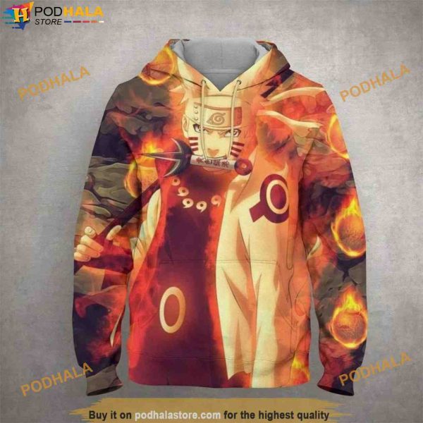 Naruto Anime All Over Print 3D Hoodie Gift For Fans