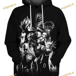 Naruto One Piece Dragon Ball Z Full Printing 3D Hoodie