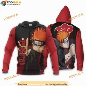 Naruto Pain Akatsuki Anime Manga 3D Hoodie