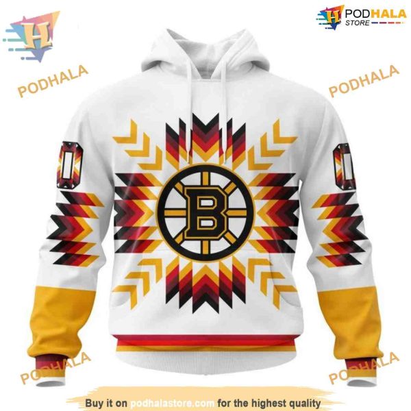 Native Pattern Special Design NHL Boston Bruins Hoodie 3D