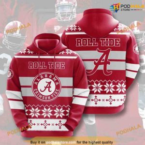 Ncaaf Usa 73 Funny Christmas Hoodie 3D Alabama Crimson Tide