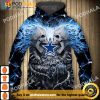 Neon Blue Electric Scream In Skulls Dallas Cowboys 3D Hoodie